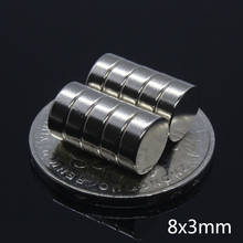 20Pcs 8 x 3 mm Small Round Super Strong Permanent Magnetic Magnets Rare Earth Powerful Neodymium Magnet 8*3 mm N35 Crafts Disc 2024 - buy cheap