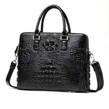 LINSHE real thing  crocodile  handbag  The new  business  leisure  The large capacity  A briefcase  Cross section  Leather bag 2024 - buy cheap