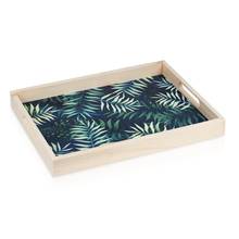 DOLBOVI Leaf Decorated Wooden Framed Presentation tray 39,5x30 Cm tray поднос plateau de service 2024 - buy cheap