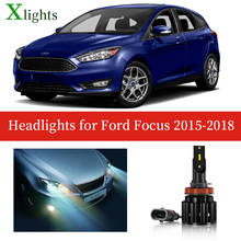Lâmpada de farol LED Xlights para Ford Focus 2015 2016 2017 2018 Farol de alto feixe baixo Canbus Farol de carro Acessórios de luz 12V 24V 6000K 2024 - compre barato
