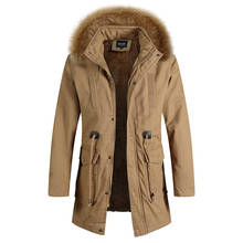 Парка 2021 повседневная классическая зимняя куртка Мужская ветрозащитная Теплая стеганая куртка с капюшоном модная верхняя одежда пальто размера плюс 4XL 5XL 6XL 2024 - купить недорого