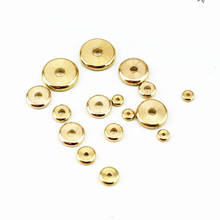 10PCS Solid Brass Golden Round Spacers Beads DIY Accessories NBB238 2024 - buy cheap