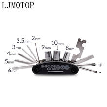 Motorcycle Repairing Tools 15 In 1 Multifunction Wrench Screwdriver For MV Agusta Brutale 675 800 900 910 Suzuki Burgman 400 2024 - buy cheap