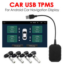 Sistema de Control de la presión de los neumáticos del coche, dispositivo con alarma, USB 3,0, TPMS, Radio, reproductor de DVD, Android 2024 - compra barato