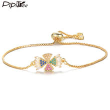 Pipitree Religious Cross Bracelet Copper Multicolor Cubic Zirconia Slider Chain Charm Bracelets for Women Brand Jewelry Gift 2024 - buy cheap