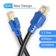 Cat 8 Ethernet кабель Профессиональный сетевой Соединительный кабель 40 Гбит/с 2000 МГц высокая скорость для маршрутизатора ноутбук кабель Ethernet для PS4 # P 2024 - купить недорого