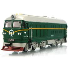 Retro Diecast Dongfeng Locomotive Train Pull Back Model with LED Sound Kids Toy 2024 - buy cheap