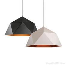 Simple moderno arte del hierro colgante luces lámpara de Loft luces decoración Industrial lámpara colgante geométrico cocina negro iluminación 2024 - compra barato