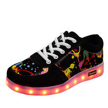JawayKids/11 цветов; Светящаяся обувь с подсветкой для влюбленных; Обувь с подсветкой для мальчиков и девочек; Унисекс; Светящиеся кроссовки; usb светильник; Светящиеся кроссовки для детей 2024 - купить недорого