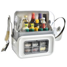 Kitchen supplies household seasoning box multi-function rack seasoning knife pot rack storage box with lid 2024 - buy cheap