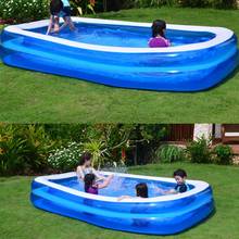 Piscina inflável retangular engrossar pvc piscina de natação piscina de natação ao ar livre piscina de verão para crianças 2024 - compre barato