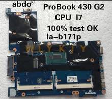 Placa base para portátil HP ProBook 430 G2 la-b171p, CPU I7 PM30 LA-B171P, prueba al 100%, OK 2024 - compra barato