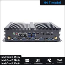 Новейший мини ПК i7 8565U i5 8265 i3 8145U 2 * DDR4 max 64 Гб Windows10 SIM порт HDMI type-c DP поддержка 3 дисплея WiFi LVDS на борту 2024 - купить недорого