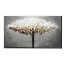 Yellow And White Trees Abstract Oil Painting Oil Painting On Canvas For Living Room Hom Decor Pictures Wall Art Paintings 2024 - buy cheap