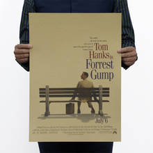 Casa decoración película clásica Vintage Forrest Gump cartel Bar Café Retro de papel Kraft pintura 51x35cm etiqueta de la pared 2024 - compra barato