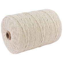 Durable 200m White Cotton Cord Natural Beige Twisted Cord Rope Craft Macrame String DIY Handmade Home Decorative supply 3mm 2024 - buy cheap