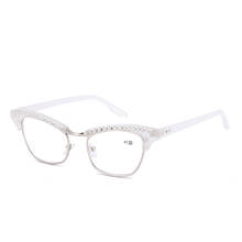 Mulheres de luxo diamante olho de gato óculos de leitura presbiopia eyewear estudante lupa leitor moda + 1.0 + 1.5 2.0 + 2.5 3.0 + 3.5 2024 - compre barato