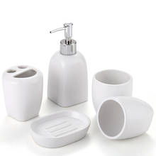 Bathroom Ceramic 5/piece Household/lotion Bottle/mouthwash Cup/toothbrush Holder/soap Dish/bathroom Supplies Desktop Decoration 2024 - buy cheap