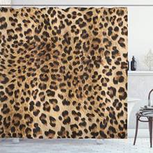 Cortina de ducha con estampado de leopardo, conjunto de decoración de baño con ganchos de 70 ", patrón de piel de un Animal salvaje de Safari, Panthera potente, gato grande 2024 - compra barato