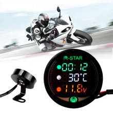 For Honda CB190R VT1100 3in1 Motorcycle ATV LED Voltage Meter Clock Universal Electronic Digital Thermometer Temperature Time 2024 - buy cheap