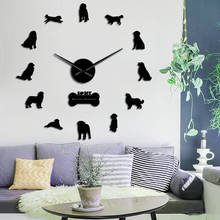 Reloj de pared de manos largas Berner Sennen Dog Breed, con efecto de espejo 3D, diseño de mascotas, bricolaje 2024 - compra barato