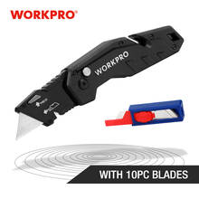 WORKPRO Folding Utility Knife Quick Change Blade Folding Knife Outdoor Camping Tool 10pcs blades included 2024 - buy cheap