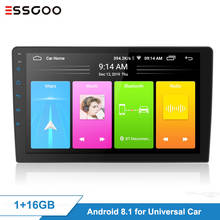 Essgoo 9'' 2din Android  Universal Car Radio Autoradio 1+16GB GPS Navigation WiFi 2DIN  2.5D IPS Bluetooth Car Multimedia Player 2024 - buy cheap
