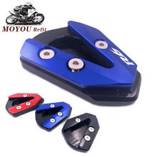 Para yamaha YZF-R6 yzf r6 yzfr6 2017 2018 2019 motocicleta cnc kickstand pé suporte lateral extensão almofada placa de apoio ampliar suporte 2024 - compre barato