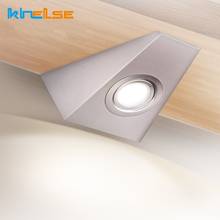 LED Closet Wall Lights AC12/110/220V Triangle Stainless Steel Under Cabinet Lamps With Switch Cupboard Bathroom Kitchen Lighting 2024 - buy cheap