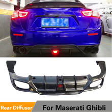 Карбоновый задний бампер спойлер со светом для Maserati Ghibli Base Sedan Q4 S Q4 4 Door 2014-2017 2024 - купить недорого