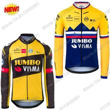 2021 Team Jumbo Visma Cycling Jersey Slovenia Champion Cycling Clothing Long Sleeve Race Road Bike Jacket Bicycle Tops Maillot 2024 - buy cheap