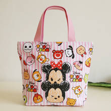 Disney plush backpack mickey mouse canvas bag ladies cloth bag cartoon Minnie handbags student tool sundries bag totes shoulder 2024 - buy cheap
