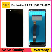 5,5 "LCD для Nokia 5,1 TA-1061 TA-1075 TA-1076 TA-1088 ЖК-дисплей сенсорный экран дигитайзер сборка для Nokia 5,1 5 2018 LCD s 2024 - купить недорого