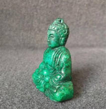 Copper Statue Collection Chinese Handwork Green Jade Sakyamuni Small Statue 2024 - buy cheap