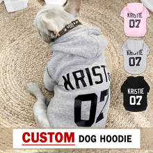 Roupa de cachorro, moletom com capuz, personalizado, filhotes de cachorro, casaco de algodão, moletom para cães grandes e pequenos chihuahua de inverno 2024 - compre barato