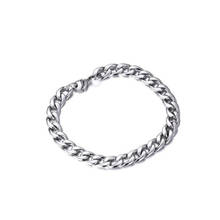 Cadenas de acero inoxidable para hombre y mujer, brazalete de eslabones cubanos de 3,5-10mm de ancho, pulsera de moda de hip hop, regalo de joyería para muñeca 2024 - compra barato