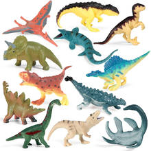 Figuras de dinosaurio de juguete, conjunto de simulación de Pequeño Zoo, tiranosaurio sólido, ala Rex, dragón, Canglong, Triceratops, modelo, adornos de plástico 2024 - compra barato