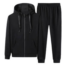 New Mens Sportswear Sets Spring Autumn Tracksuit Two Pieces Cotton Set Hooded Coat + Pants Male Casual Clothing Asian Size M-3XL 2024 - buy cheap