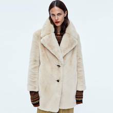 Mid-Length Plus Size Fur Coat Female 2022 Winter Fashion New Imitation Rex Rabbit Fur Lapel Long-Sleeved Warmth Loose Fur Coat 2024 - buy cheap