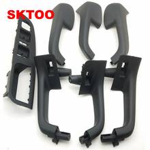 7PCS Black Interior Handle Door Grab window switch Bezel cover For VW Volkswagen Golf 5 GTi MK5 Jetta inner armrest 1K0 868 040B 2024 - buy cheap