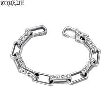 Handmade 100% 925 Silver Happy-Face Bracelet Thai Silver Smiling-face Chain Bracelet Good Luck Bracelet Lover's Jewelry 2024 - buy cheap