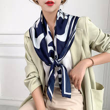 2021 new spring women scarf quality shawl silk fashion scarf headscarf beach sunscreen bag headscarf scarf 90cm*90cm 2024 - buy cheap