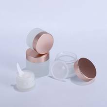 100pcs 5-100g Rose Pink Cover Frosted Glass Refillable Ointment Bottles Empty Cosmetic Jar Pot Eye Shadow Face Cream Container 2024 - buy cheap