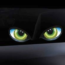Funny Design 3D Stereo Reflective Cat Eyes Pattern Car Sticker Car Side Fender Eye Stickers Adhesive Rearview Mirror Decal 2024 - buy cheap