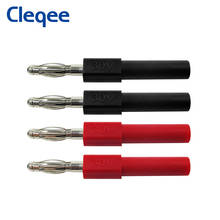 Cleqee P7021 4PC 4mm Banana Plug with 2mm Socket for Speaker Test Probes Converter Connectors 30V/10A Red Black 2024 - buy cheap