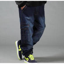 New Man Jeans Cargo Pants baggy jeans pants mens Fat Hip hop loose skateboard man jeans Plus size 30-46 2024 - buy cheap