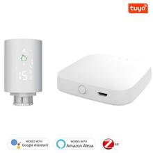 Смарт-радиатор Zigbee с Wi-Fi, программируемый термостат с голосовым управлением, Alexa Tuya Zigbee + Gateway 2024 - купить недорого