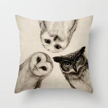 The Owls 3 Decorative Pillowcases Cotton Linen Throw Pillow Case Home Sofa Decor Pillowcase 2024 - buy cheap