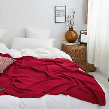 Tejido de punto de algodón puro manta para lanzar sofá siesta en la oficina de aire acondicionado TV sofá mantas calientes para adultos estudiante colcha de cama 2024 - compra barato