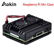 Aokin for Raspberry Pi 3A+ Case Heat Sink Raspberry Pi 3A+ Shell Aluminum Alloy Dual Cooling Fan Case 2024 - buy cheap